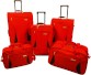 Forum Reiseset Andro 5-tlg. 3 Trolleys 51+61+71 cm, Fluganh�nger und Reisetasche, rot